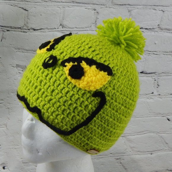 The Grinch Crocheted Handmade Beanie Size L - Picture 5 of 6